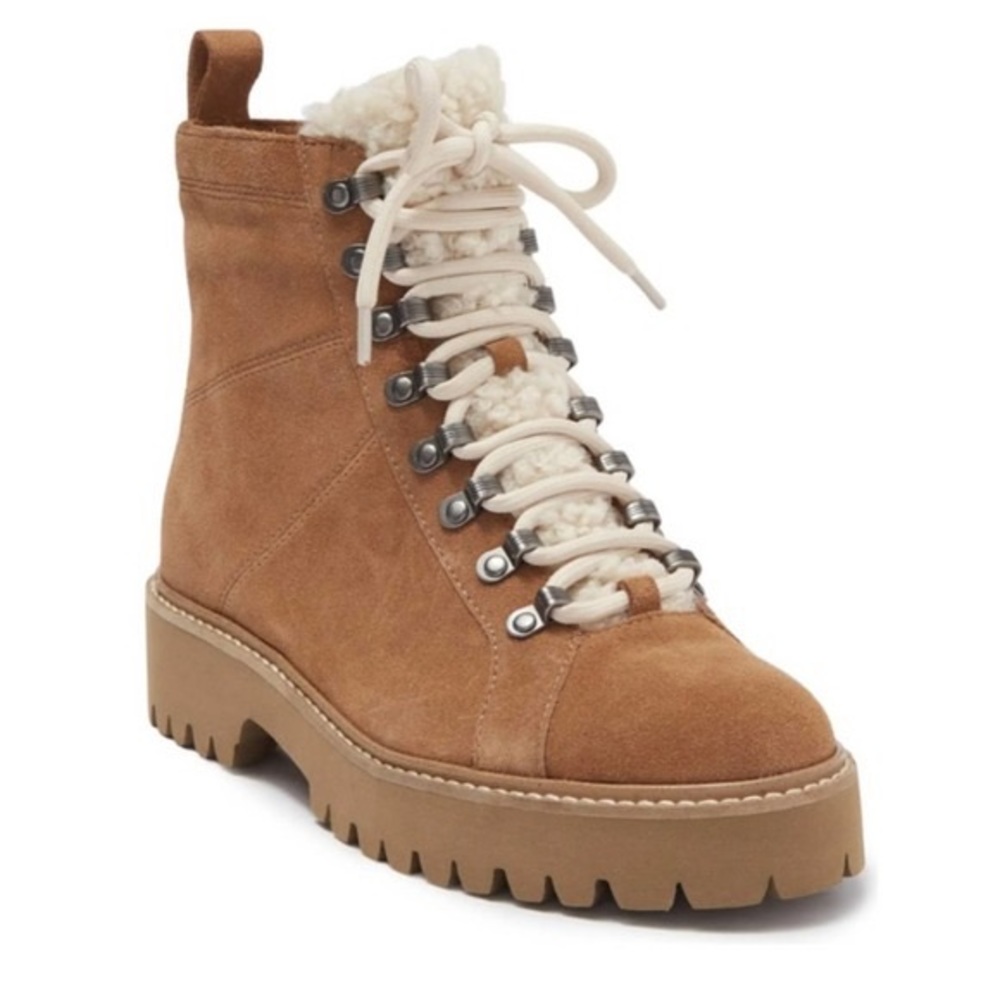 Splendid kody faux  shearling suede boots size 8.5